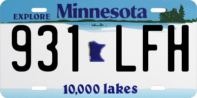MN license plate 931LFH