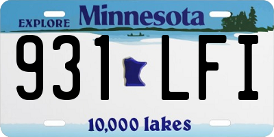 MN license plate 931LFI