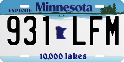 MN license plate 931LFM