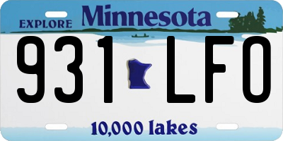 MN license plate 931LFO