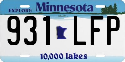 MN license plate 931LFP