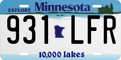 MN license plate 931LFR