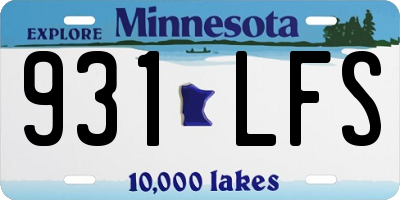 MN license plate 931LFS