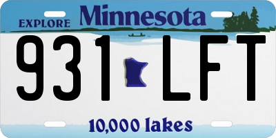 MN license plate 931LFT