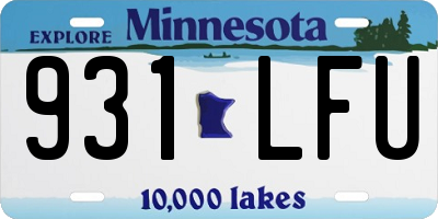 MN license plate 931LFU