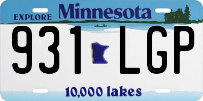 MN license plate 931LGP
