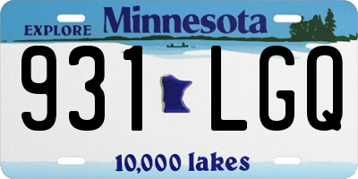 MN license plate 931LGQ