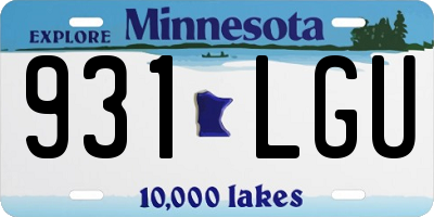 MN license plate 931LGU