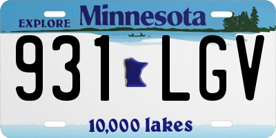 MN license plate 931LGV