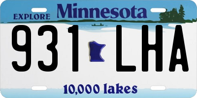 MN license plate 931LHA