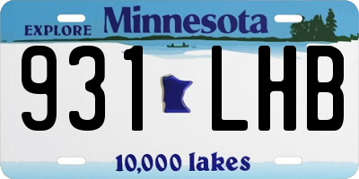 MN license plate 931LHB