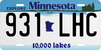 MN license plate 931LHC