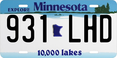 MN license plate 931LHD