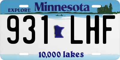 MN license plate 931LHF
