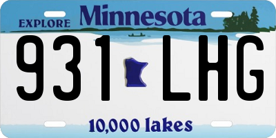 MN license plate 931LHG
