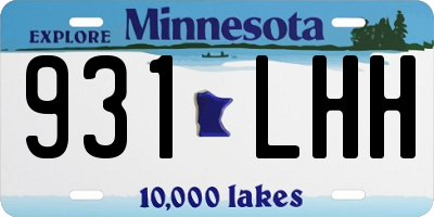 MN license plate 931LHH