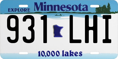 MN license plate 931LHI