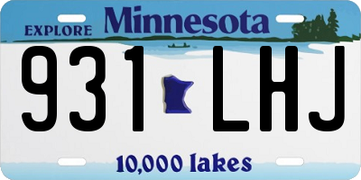 MN license plate 931LHJ