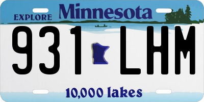MN license plate 931LHM