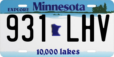 MN license plate 931LHV