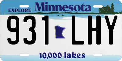 MN license plate 931LHY