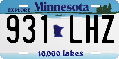 MN license plate 931LHZ
