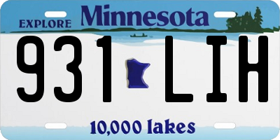 MN license plate 931LIH