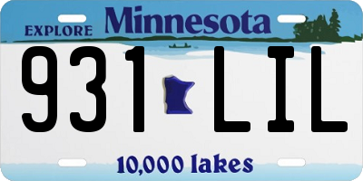 MN license plate 931LIL