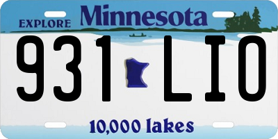 MN license plate 931LIO