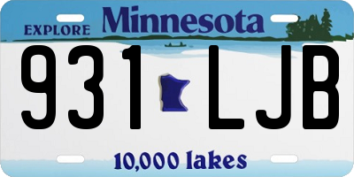 MN license plate 931LJB