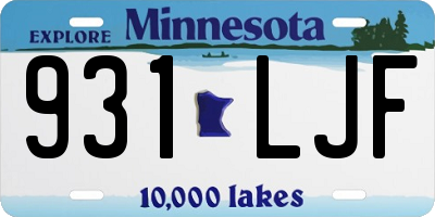 MN license plate 931LJF