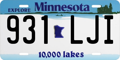 MN license plate 931LJI
