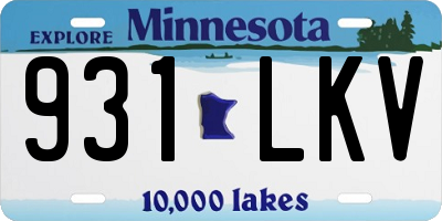 MN license plate 931LKV