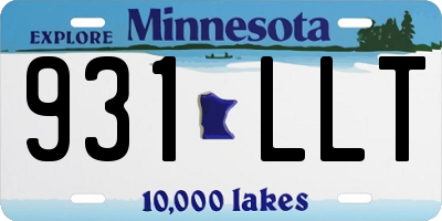 MN license plate 931LLT