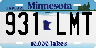 MN license plate 931LMT