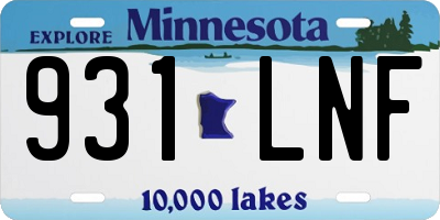 MN license plate 931LNF