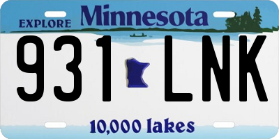 MN license plate 931LNK