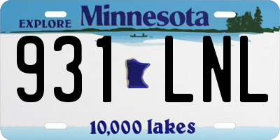 MN license plate 931LNL