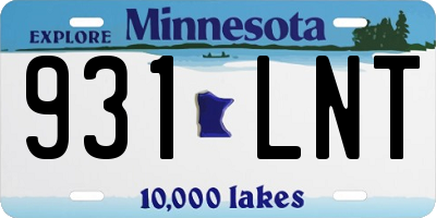 MN license plate 931LNT