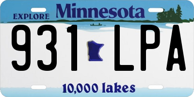 MN license plate 931LPA