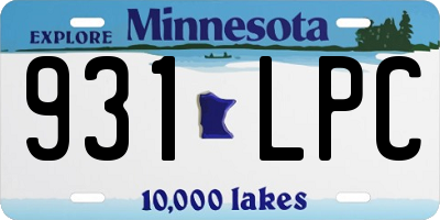 MN license plate 931LPC