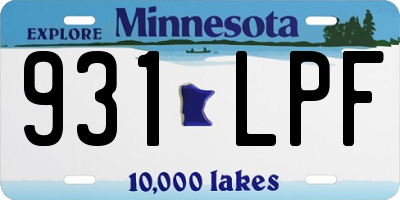 MN license plate 931LPF