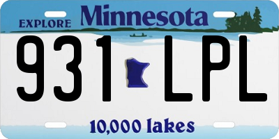MN license plate 931LPL