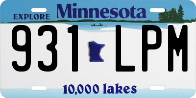 MN license plate 931LPM