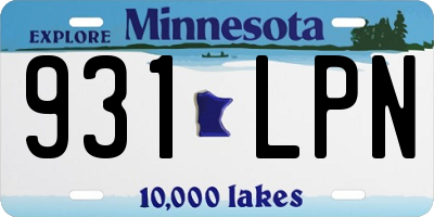 MN license plate 931LPN