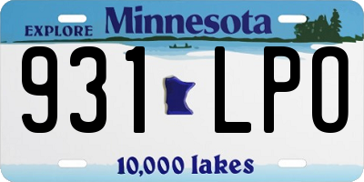 MN license plate 931LPO
