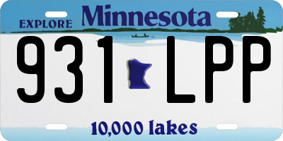 MN license plate 931LPP