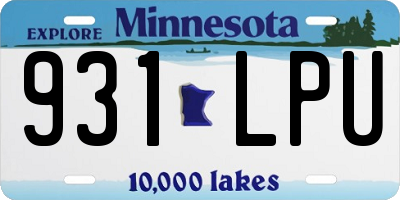 MN license plate 931LPU