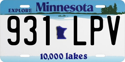 MN license plate 931LPV