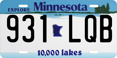 MN license plate 931LQB